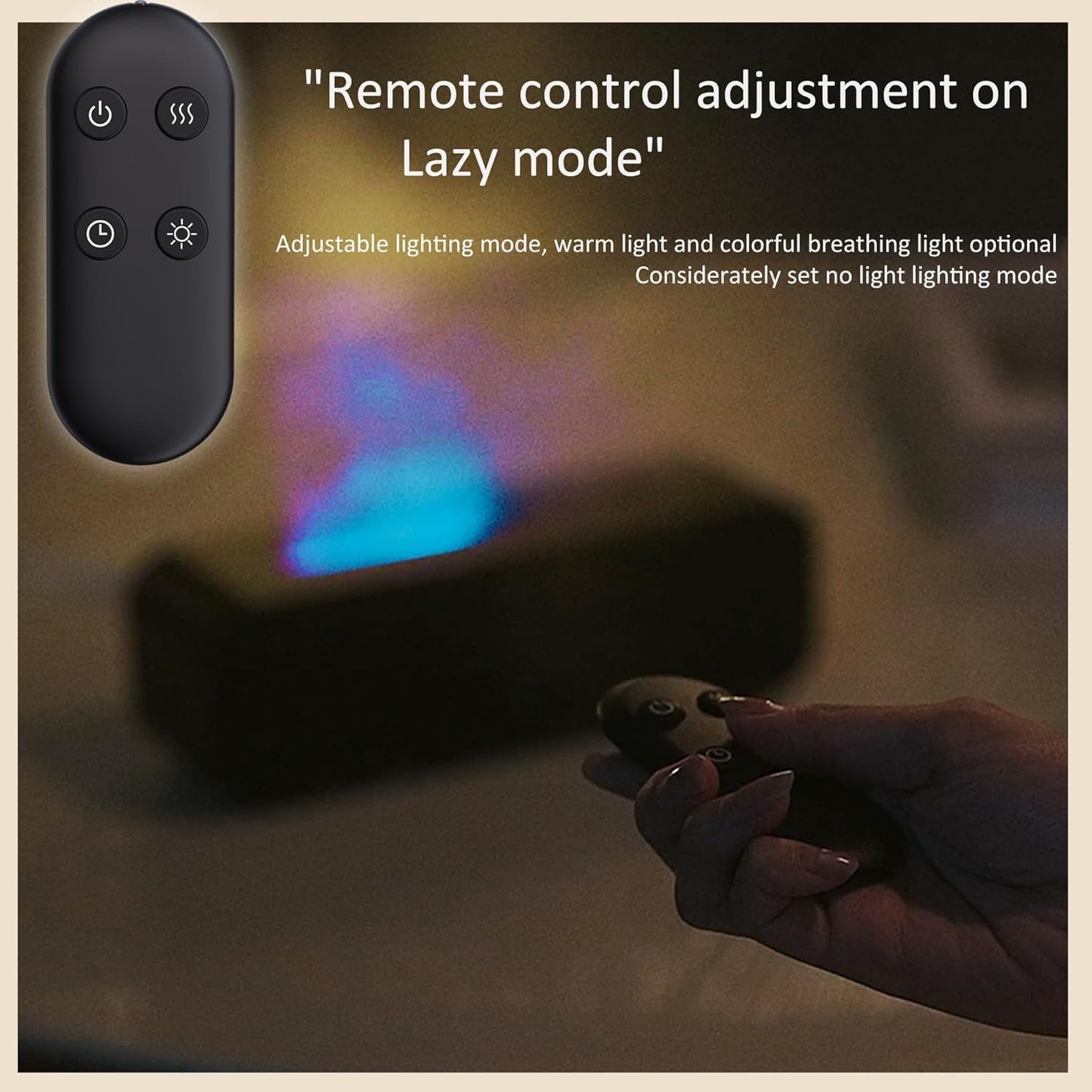 Sound Reactive Flame Air Diffuser Humidifier,7 Colors Aromatherapy Essential Oil Diffuser,Ultrasonic Aroma Humidifier with Timer for Home,Bedroom,Office,Yoga (Black, L)